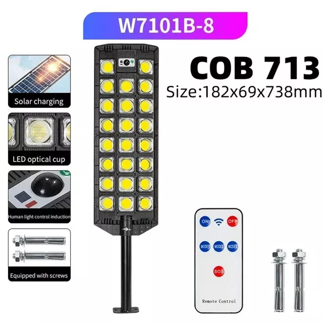 wymiary latarni solarnej W7100-B8